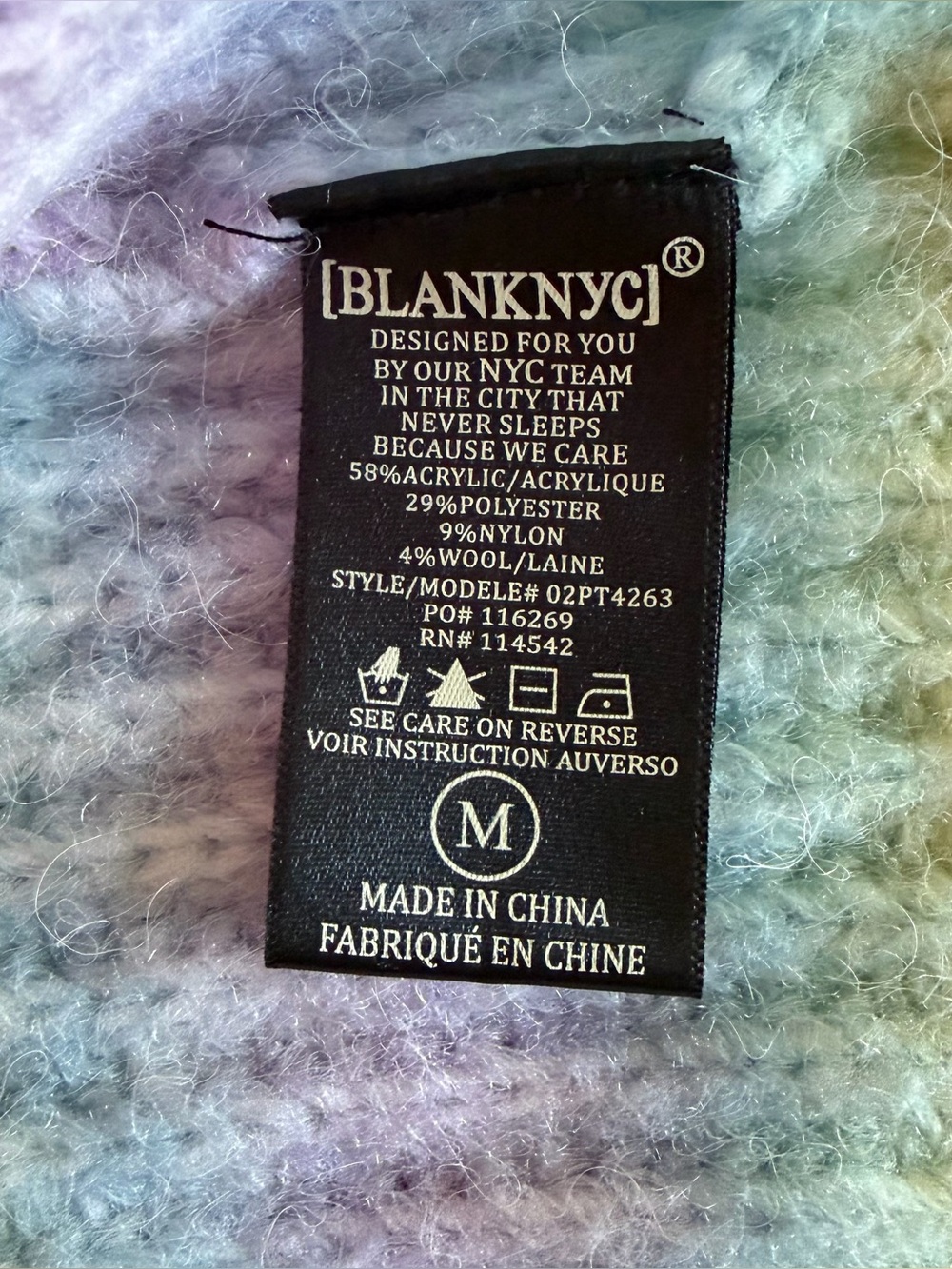 Blank NYC Rainbow Sherbet Chunk Oversize Cardigan - Picture 9 of 12